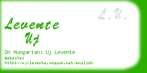 levente uj business card